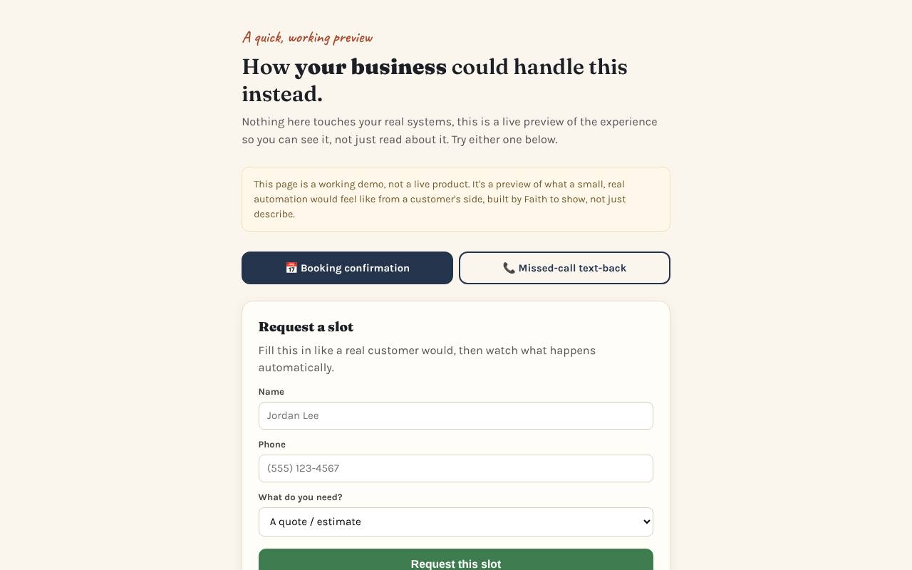 Screenshot of Automation Preview