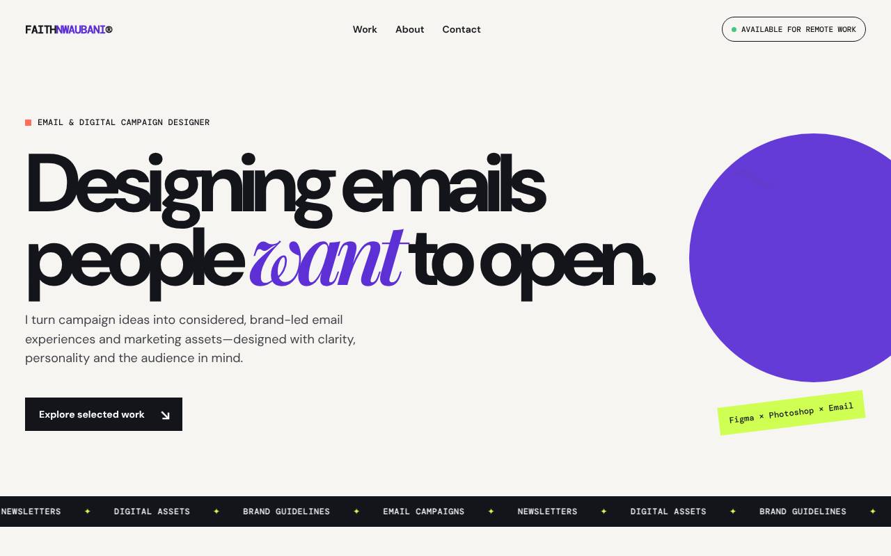 Screenshot of Email and Campaign Designer