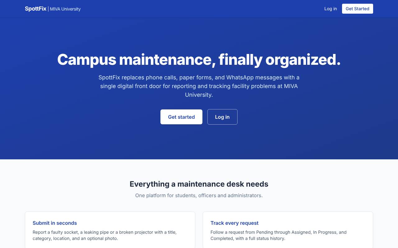 Screenshot of SpottFix